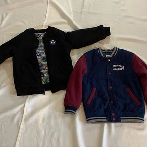 2 Boys Varsity Style Dino & Monster Reversible Jackets 5